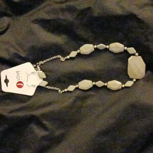 Gray & Silver Necklace Set
